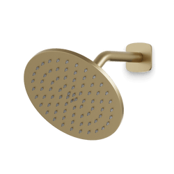 Harmony 8" Shower Head on Angled Arm - Satin Brass thumbnail 1