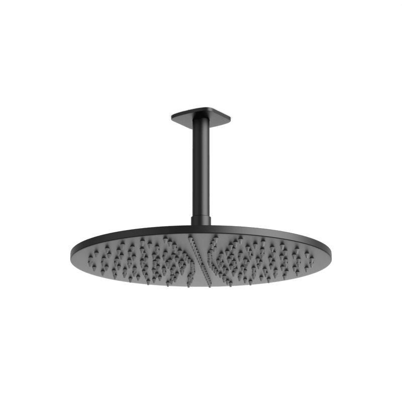 Harmony 12" Rain Shower Head on Ceiling Mount Arm - Matte Black image 1
