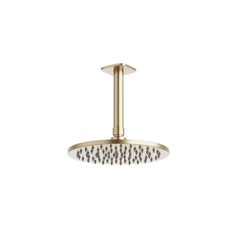 Harmony 8" Rain Shower Head on Ceiling Mount Arm - Satin Brass image 1
