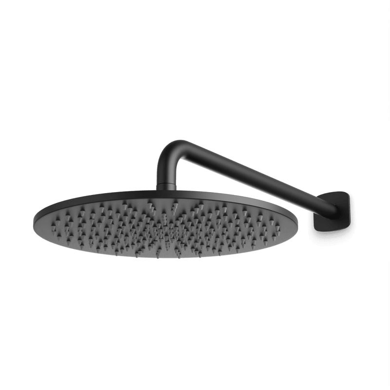 Harmony 12" Rain Shower Head on Wall Mount Arm - Matte Black image 1
