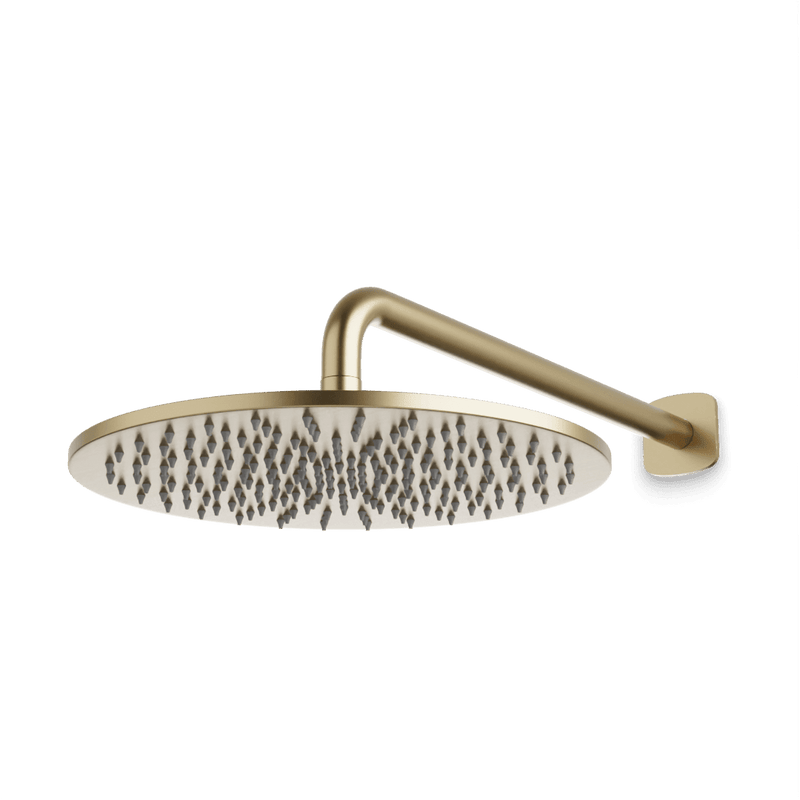 Harmony 12" Rain Shower Head on Wall Mount Arm - Satin Brass image 1