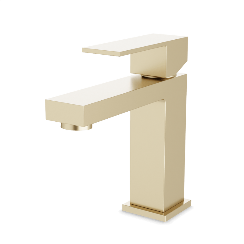 Edge Single Hole Bathroom Faucet - Satin Brass image 1