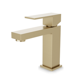 FS307 - Trova Square Single Hole Lavatory Faucet Artos US Satin Brass