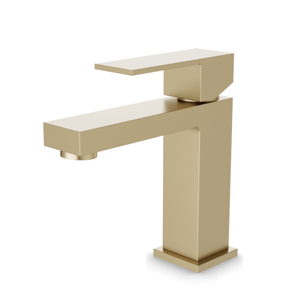 FS307 - Trova Square Single Hole Lavatory Faucet Artos US Satin Brass