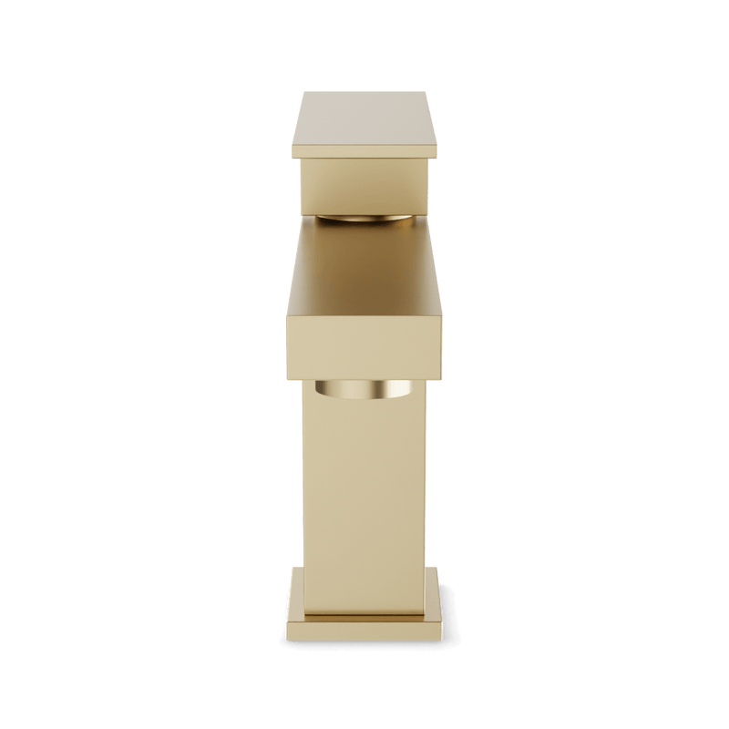 Edge Single Hole Bathroom Faucet - Satin Brass image 2