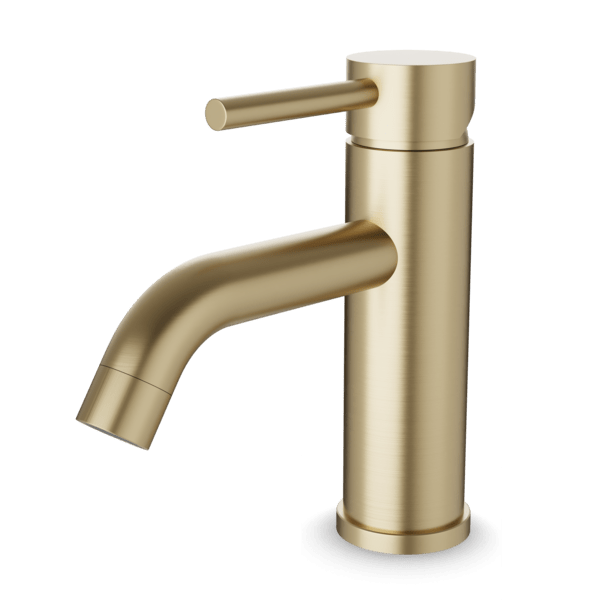 FS308 - Round Single Hole Lavatory Faucet Artos US Satin Brass 