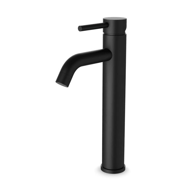 FS308T - Round Single Hole Vessel Lavatory Faucet Artos US Matte Black 