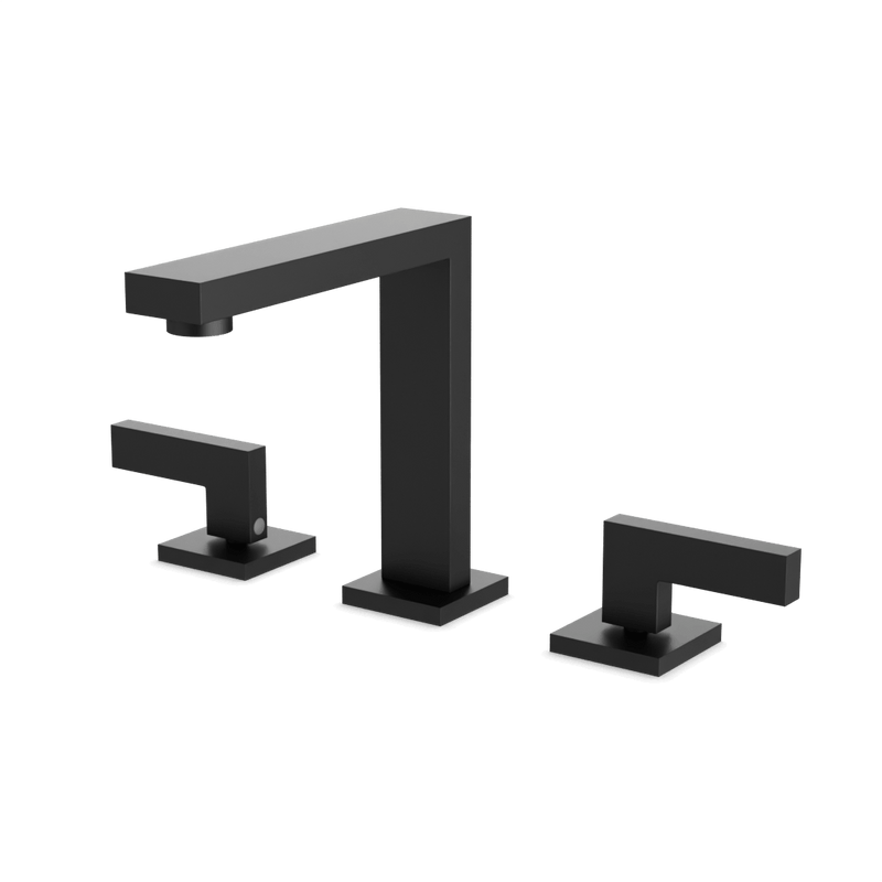 Edge 8" Widespread Bathroom Faucet - Matte Black image 1