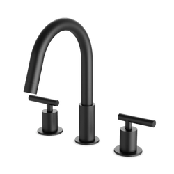 Opera 8" Widespread Bathroom Faucet With Lever Handles - Matte Black thumbnail 1
