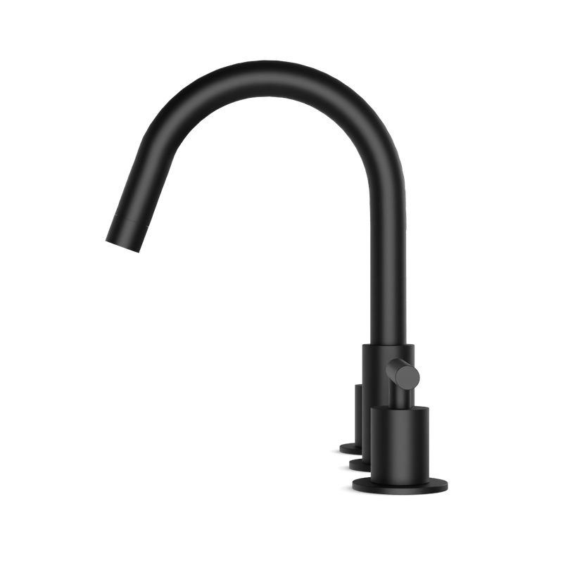 Opera 8" Widespread Bathroom Faucet With Lever Handles - Matte Black image 3