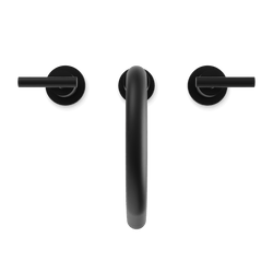 Opera 8" Widespread Bathroom Faucet With Lever Handles - Matte Black thumbnail 4