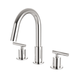 Opera 8" Widespread Bathroom Faucet With Lever Handles - Brushed Nickel thumbnail 1