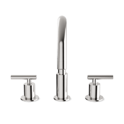 Opera 8" Widespread Bathroom Faucet With Lever Handles - Brushed Nickel thumbnail 2