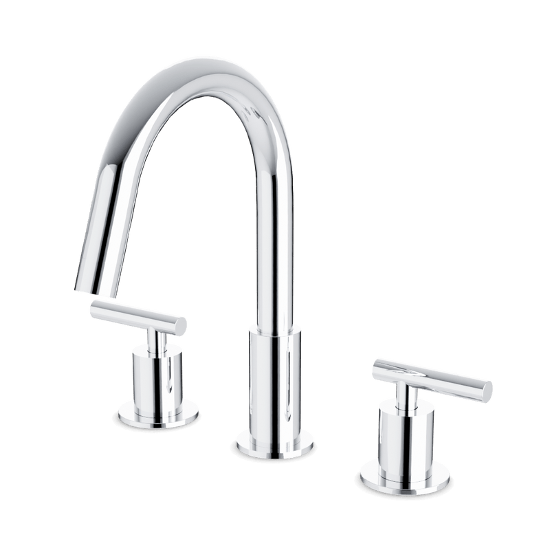 Opera 8" Widespread Bathroom Faucet With Lever Handles - Chrome image 1