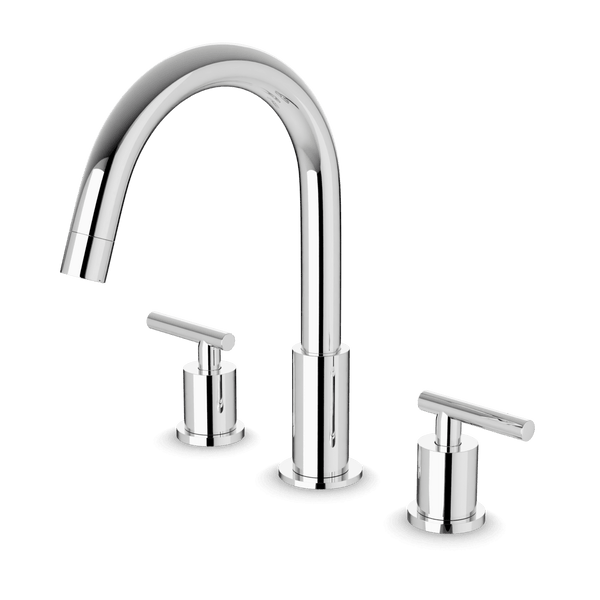 FS310 - Trova 8" Lav Faucet Round Lever Handles Artos US Chrome