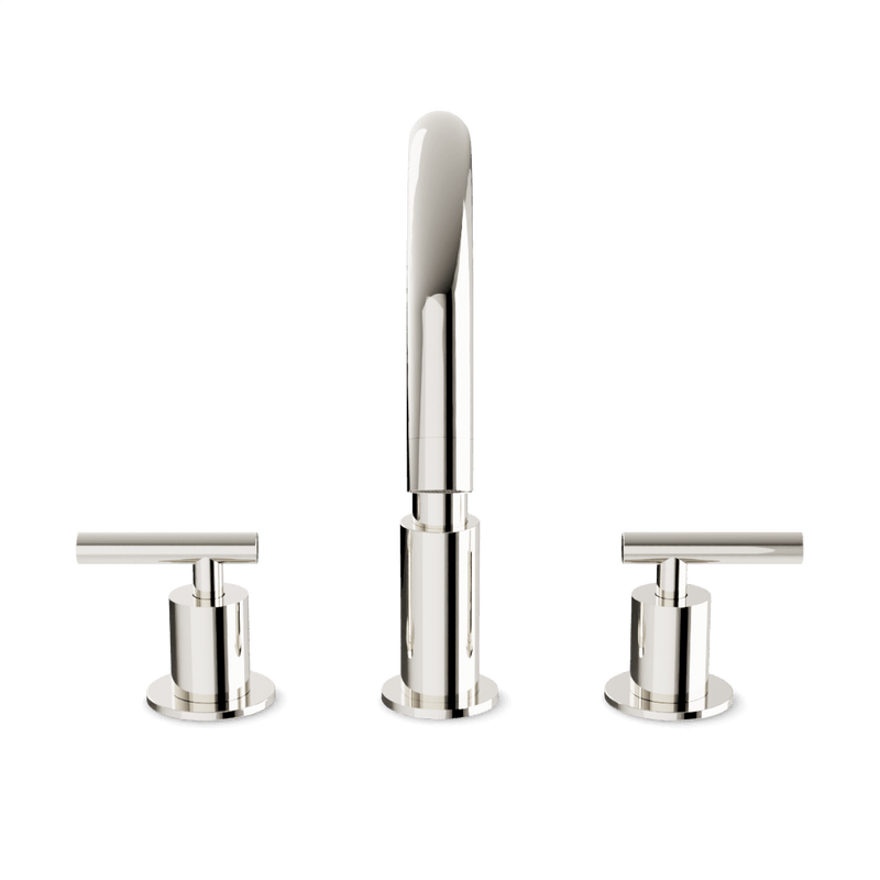Opera 8" Widespread Bathroom Faucet With Lever Handles - Polished Nickel image 2