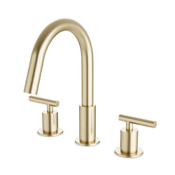 Opera 8" Widespread Bathroom Faucet With Lever Handles - Satin Brass thumbnail 1