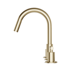 Opera 8" Widespread Bathroom Faucet With Lever Handles - Satin Brass thumbnail 3