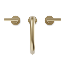 Opera 8" Widespread Bathroom Faucet With Lever Handles - Satin Brass thumbnail 4