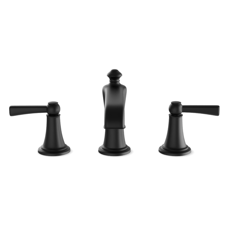 Classic 8" Widespread Bathroom Faucet - Matte Black image 2