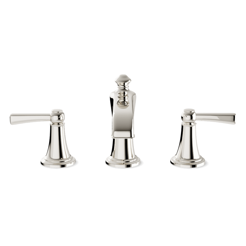 Classic 8" Widespread Bathroom Faucet - Polished Nickel image 2