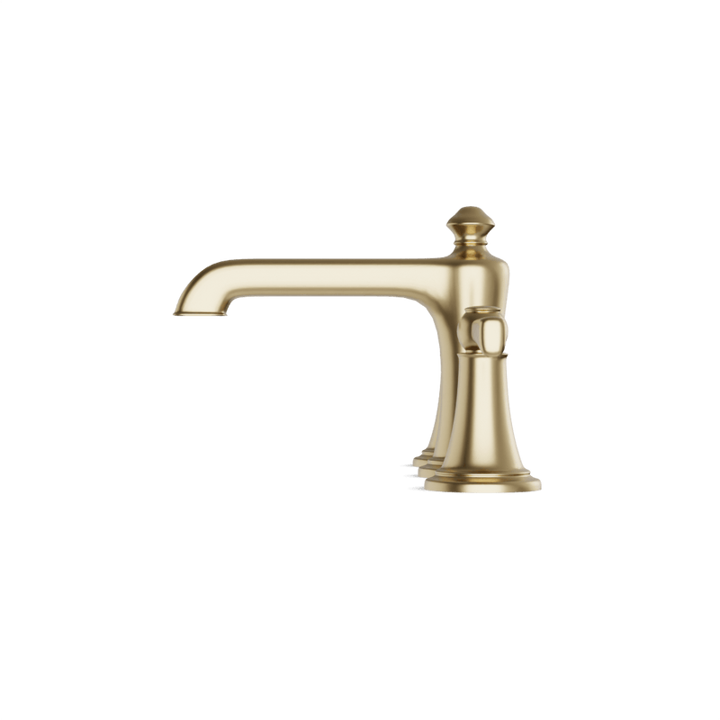 Classic 8" Widespread Bathroom Faucet - Satin Brass image 3