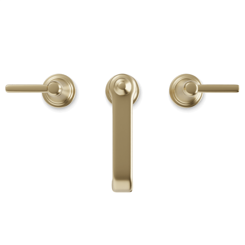 Classic 8" Widespread Bathroom Faucet - Satin Brass image 4