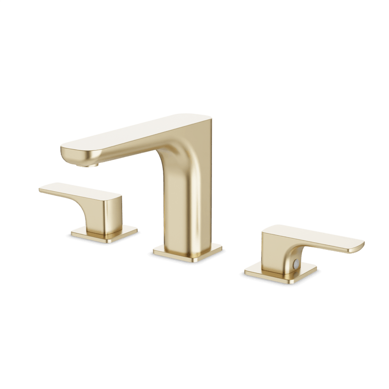 Harmony 8" Widespread Bathroom Faucet - Satin Brass image 1