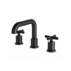 FS314 - Round 8" Widespread Lavatory Faucet with Low Spout & Cross Handles Artos US Matte Black