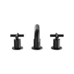 Opera 8" Widespread Bathroom Faucet With Low Spout & Cross Handles - Matte Black thumbnail 2