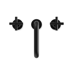 Opera 8" Widespread Bathroom Faucet With Low Spout & Cross Handles - Matte Black thumbnail 4