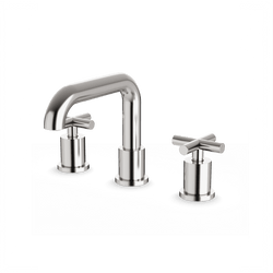 FS314 - Round 8" Widespread Lavatory Faucet with Low Spout & Cross Handles Artos US Brushed Nickel