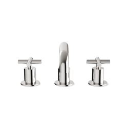 Opera 8" Widespread Bathroom Faucet With Low Spout & Cross Handles - Brushed Nickel thumbnail 2