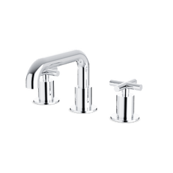 Opera 8" Widespread Bathroom Faucet With Low Spout & Cross Handles - Chrome thumbnail 1