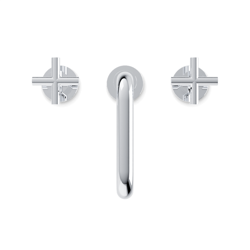 Opera 8" Widespread Bathroom Faucet With Low Spout & Cross Handles - Chrome image 4