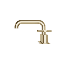 Opera 8" Widespread Bathroom Faucet With Low Spout & Cross Handles - Satin Brass thumbnail 3