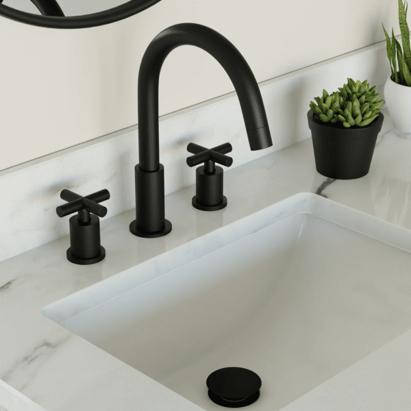 FS315 - Round 8" Widespread Lavatory Faucet with Cross Handles Artos US 