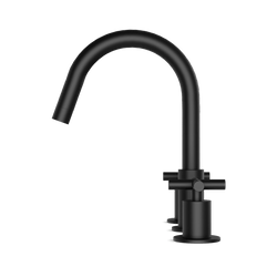 Opera 8" Widespread Bathroom Faucet With Cross Handles - Matte Black thumbnail 3