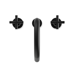 Opera 8" Widespread Bathroom Faucet With Cross Handles - Matte Black thumbnail 4