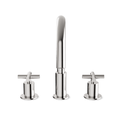 Opera 8" Widespread Bathroom Faucet With Cross Handles - Brushed Nickel thumbnail 2