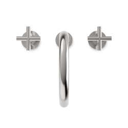 Opera 8" Widespread Bathroom Faucet With Cross Handles - Brushed Nickel thumbnail 4