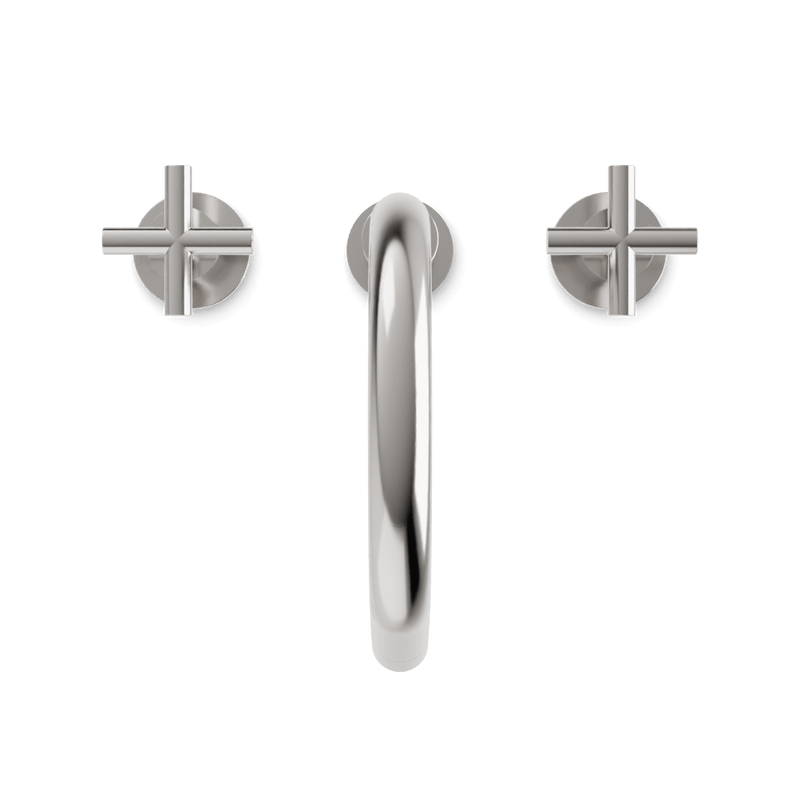 Opera 8" Widespread Bathroom Faucet With Cross Handles - Brushed Nickel image 4