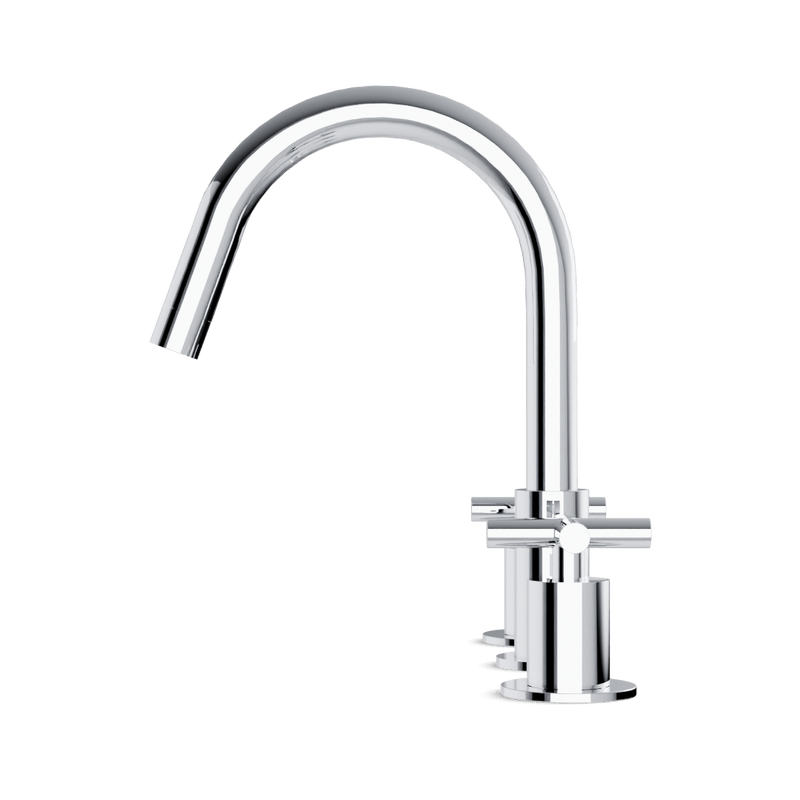 Opera 8" Widespread Bathroom Faucet With Cross Handles - Chrome image 3