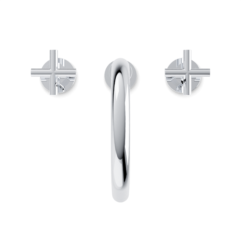 Opera 8" Widespread Bathroom Faucet With Cross Handles - Chrome image 4
