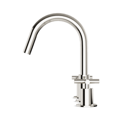 Opera 8" Widespread Bathroom Faucet With Cross Handles - Polished Nickel thumbnail 3