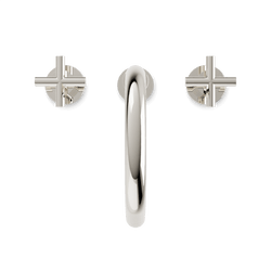 Opera 8" Widespread Bathroom Faucet With Cross Handles - Polished Nickel thumbnail 4