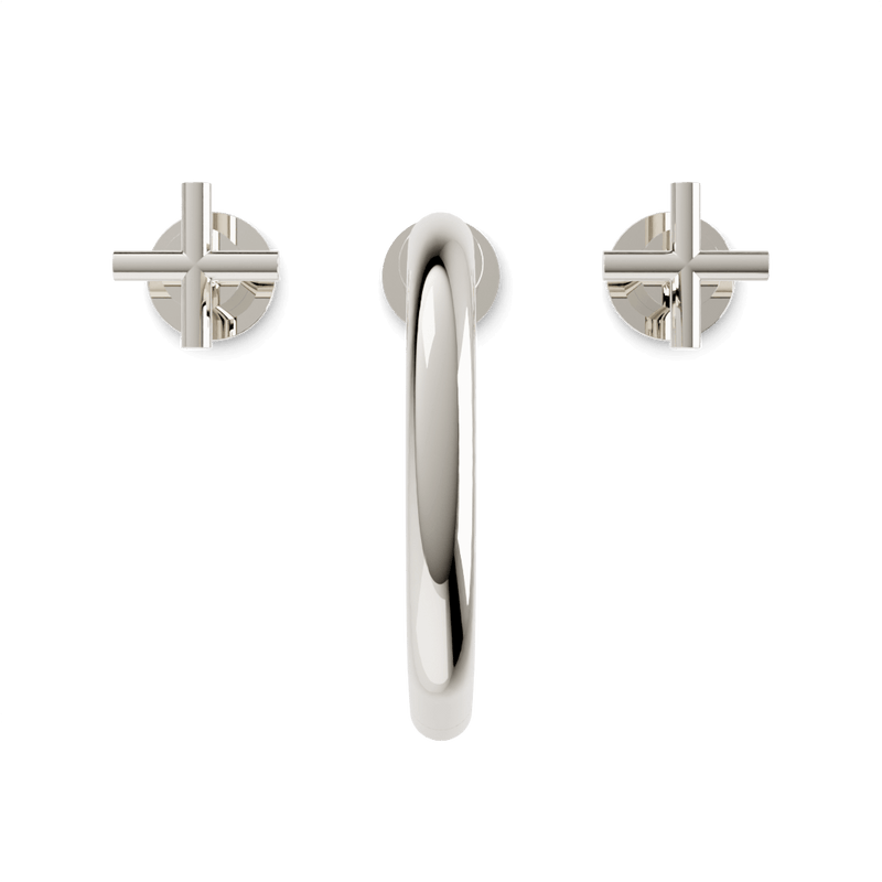 Opera 8" Widespread Bathroom Faucet With Cross Handles - Polished Nickel image 4