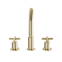 Opera 8" Widespread Bathroom Faucet With Cross Handles - Satin Brass thumbnail 2
