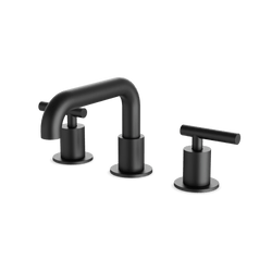 Opera 8" Widespread Bathroom Faucet With Low Spout & Lever Handles - Matte Black thumbnail 1