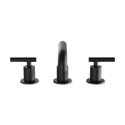 Opera 8" Widespread Bathroom Faucet With Low Spout & Lever Handles - Matte Black thumbnail 2